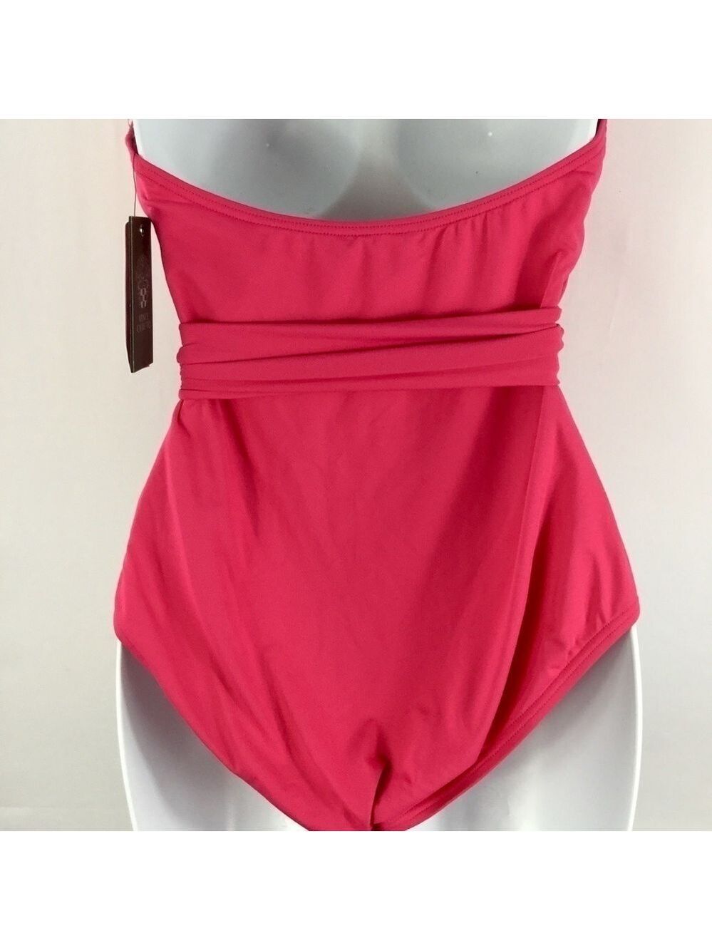 VINCE Camuto V-Neck Halter Wrap Tie One Piece Swimsuit Size 12 NWT - Picture 11 of 13